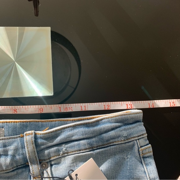 ZARA Flare Cropped Light Blue Jeans BNWT - Picture 6 of 7